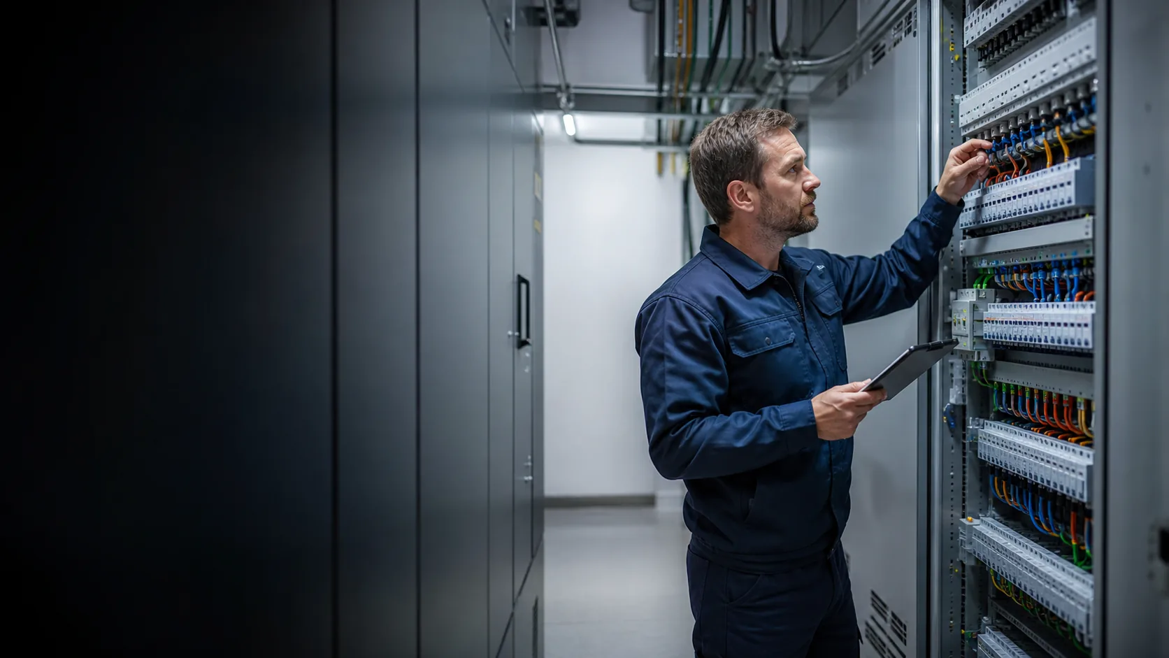 Elektros ūkio priežiūra tikrinant komercinio objekto skydą